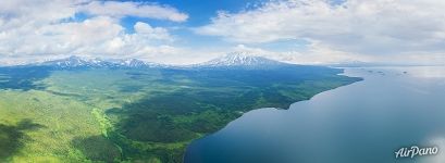 Panorama of Kronotskoye Lake