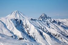 Kamchatka volcanoes in winter