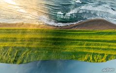 Semyachikskaya spit. Kamchatka Peninsula, Eastern coast, Bering sea, Russia