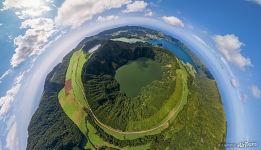 Above Lagoa de Santiago