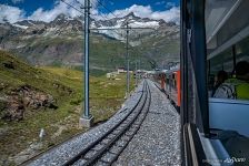 Train in the Alps