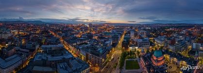 Above Belfast at night