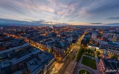 Above Belfast at night