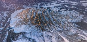 Chara Sands at sunrise from above