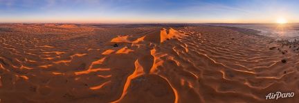 Erg Chebbi desert near Merzouga at sunset