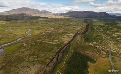 Over the continental drift between the North American and Eurasian Plates