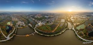 Above Seventeen Arch Bridge in Jianshui County