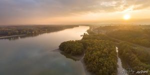 I love Paks - Heart shaped forest in the golden flood of the setting sun