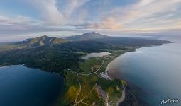 Lagunnoe Lake and Kunashirskiy Strait Lagunnoe Lake and Kunashirskiy Strait