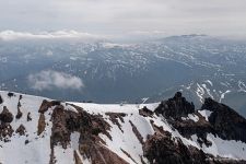 Wedding atop a volcano. Kamchatka