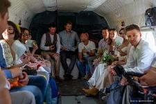 Wedding atop a volcano. Kamchatka