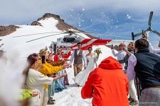 Wedding atop a volcano. Kamchatka