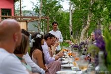 Wedding atop a volcano. Kamchatka