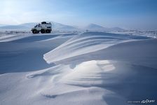 All terrain vehicle on the frozen river #4