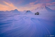 All terrain vehicle on the frozen river #5