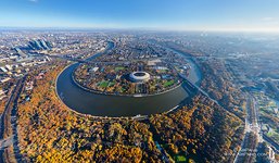 Vorobyovy Gory Park from the altitude of 500 meters