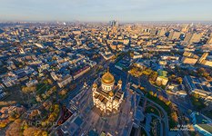 Above the Cathedral of Christ the Saviour