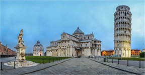 Italy, square of Miracles at night