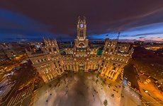 Cibeles Palace, or the Palace of Communication at night Cibeles Palace, or the Palace of Communication at night