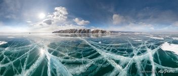 Panorama of winter Baikal