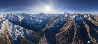 Panoramic view of the Caucasus Mountains and mount Elbrus #24 Panoramic view of the Caucasus Mountains and mount Elbrus #24