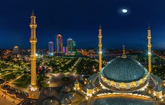 Akhmad Kadyrov Mosque at night #3