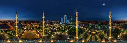 Akhmad Kadyrov Mosque at night #2